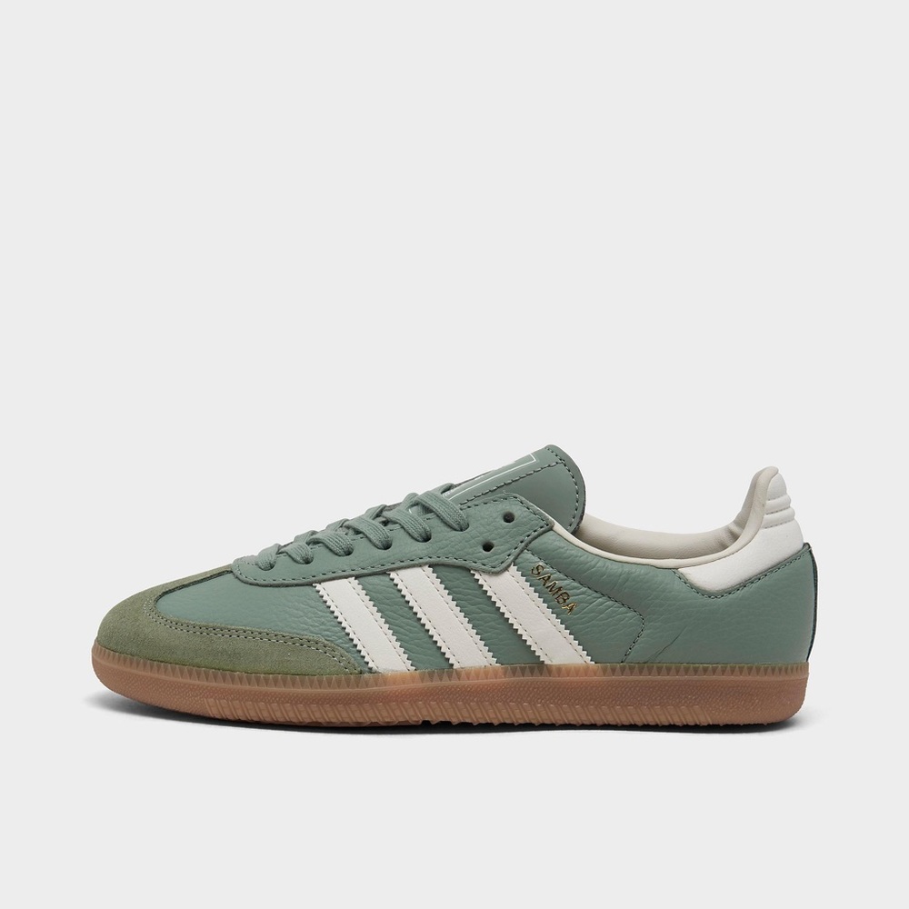 NWT Adidas Sambas OG Shoes in Silver Green Gum (Women’s Size 6.5)